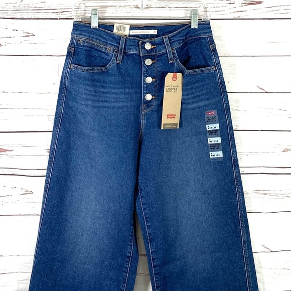 Levi’s Women's Mile High Cropped Wide Leg size 27 - Picture 2 of 10